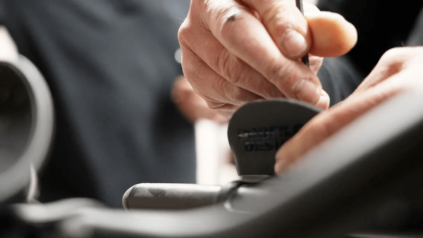 A rider dialed in on the fit bike